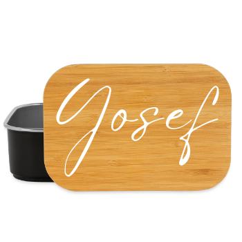 T-shirt Yojef Name cadeau pour hommes - Boîte à goûter - noir - Devant