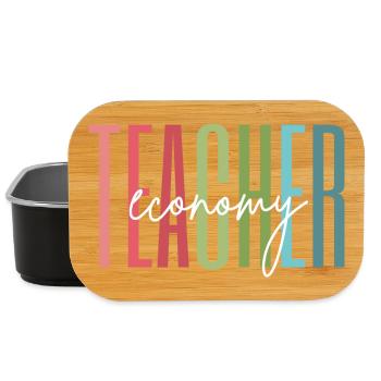 Wirtschaft Lehrerin Schule Lehren Geschenk - Lunch Box - Schwarz - Vorne