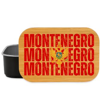 Flagge von Montenegro - Lunch Box - Schwarz - Vorne