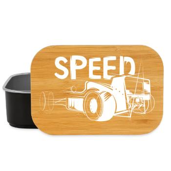 Speed Formula Auto - Rennsport Illustration - Lunch Box - Schwarz - Vorne