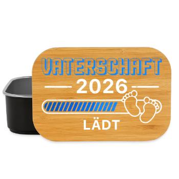 PATERNITY 2026 INVITES Soon Papa Lustig - Lunch Box - black - Front