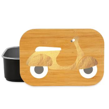Scooter Gold Luxury Italy Exclusive Retro Vintage - Lunch Box - black - Front