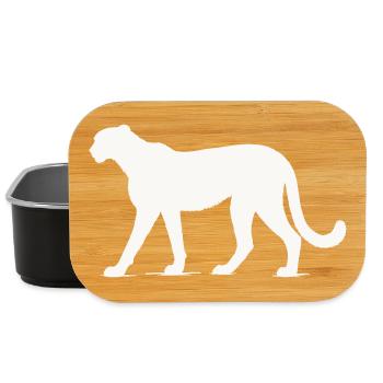 Cheetah animal - Lunch Box - black - Front