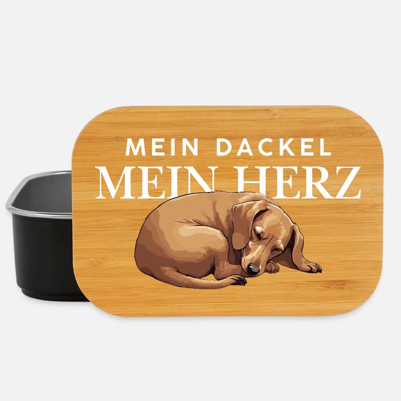Mein_Dackel_Mein_Herz_blond - Lunch Box - black