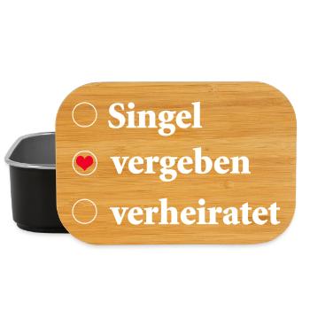 Beziehungsstatus Auswahl Single - vergeben - Lunch Box - Schwarz - Vorne