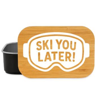 Lunettes de ski – À plus tard ! – Proverbes - Boîte à goûter - noir - Devant