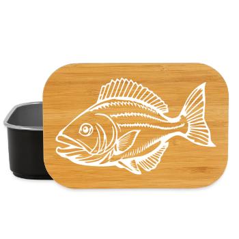 Fisch Shirt Fischmotiv,Angelbekleidung Geschenk - Lunch Box - Schwarz - Vorne