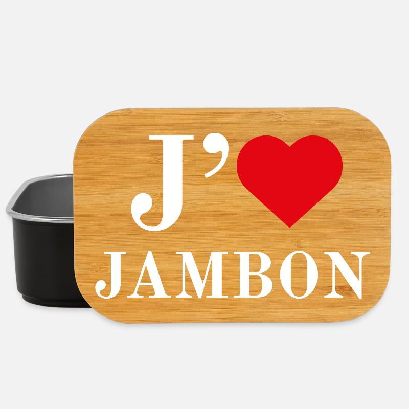 Ham Love Typography - Lunch Box - black