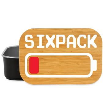 Six-pack – Tenue amusante avec une batterie faible - Boîte à goûter - noir - Devant
