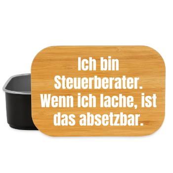Tax consultants: Laughter is deductible - Lunch Box - black - Front