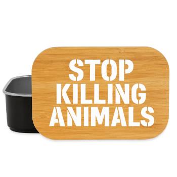 Animal Welfare | Stop animal cruelty – Statement - Lunch Box - black - Front