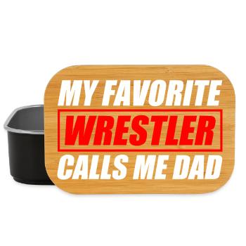 My favorite Wrestler Dad funny wrestling - Lunch Box - black - Front