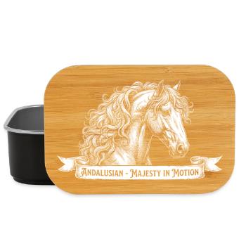 Andalusier Pferd - Majesty in Motion Vintage - Lunch Box - Schwarz - Vorne