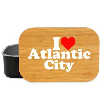J’adore Atlantic City - USA - New Jersey - Amérique - Boîte à goûter - noir - Devant