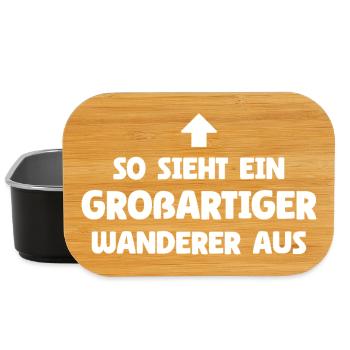So sieht ein großartiger Wanderer aus - Lunch Box - Schwarz - Vorne
