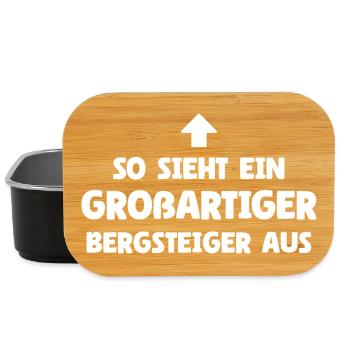 So sieht ein großartiger Bergsteiger aus - Lunch Box - Schwarz - Vorne