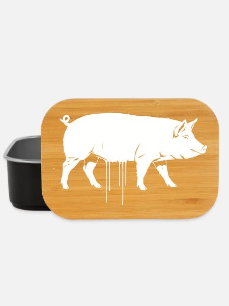 Schwein Graffiti Streetwear Vektor - Lunch Box - Schwarz