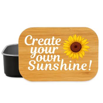 Sonnenblumen-Feeling: Deine eigene Sonne - Lunch Box - Schwarz - Vorne