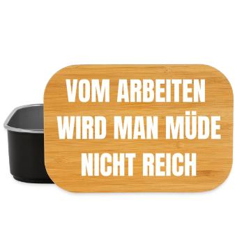 Vom Arbeiten Wird Man Müde | Arbeit Shirt - Lunch Box - Schwarz - Vorne