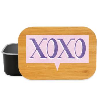 XoXo – Pop Culture Love Hug Youth Language - Lunch Box - black - Front