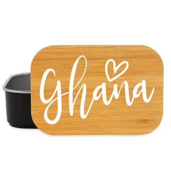 Amour des femmes du cœur du Ghana - Boîte à goûter - noir - Devant