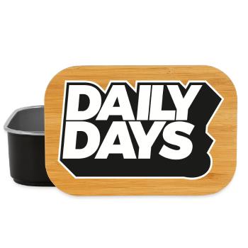 Daily Days Logo Noir Audacieux - Boîte à goûter - noir - Devant