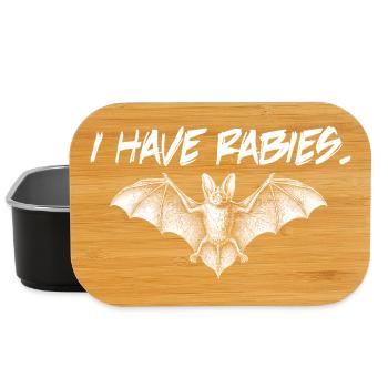 I have rabies! Funny rabid bat! I - Lunch Box - black - Front