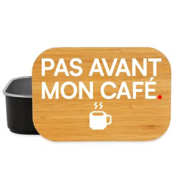 PAS AVANT MON CAFÉ | Humour café - Boîte à goûter - noir - Devant