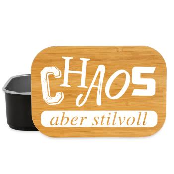 Chaos, aber stilvoll - Lunch Box - Schwarz - Vorne