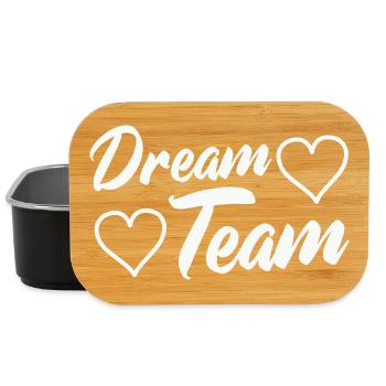 Dream team with hearts - Lunch Box - black - Front