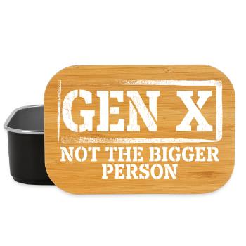 Funny Gen X Not The Bigger Person - Lunch Box - black - Front