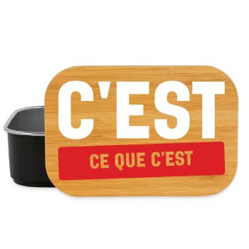 C'est Ce Que C'est Stoïque Humour Français - Boîte à goûter - noir - Devant