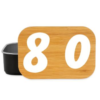 80. 80 JAHRE. 80. JUBILÄUM. 80-JAHRES-JUBILÄUM. - Lunch Box - Schwarz - Vorne