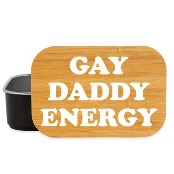 Énergie de papa gay - Boîte à goûter - noir - Devant