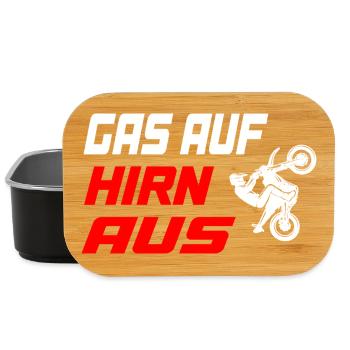 Gas_auf_Hirn_aus - Lunch Box - Schwarz - Vorne