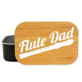 Flute player dad - Lunch Box - black - Front
