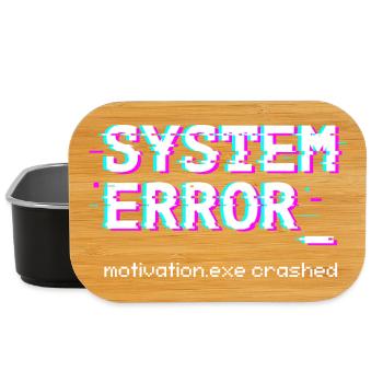 Erreur système Motivation.exe plantage - Boîte à goûter - noir - Devant