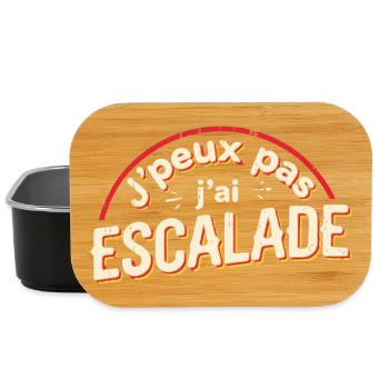 J'peux pas j'ai escalade - Boîte à goûter - noir - Devant