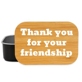 Thank you for your friendship - Lunch Box - black - Front