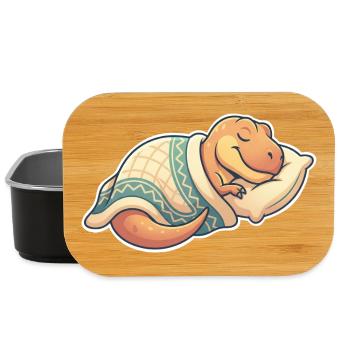 Sleeping Dinosaur - Lunch Box - black - Front