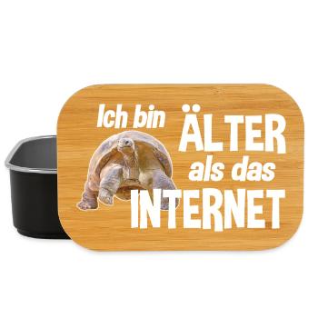 Ich bin älter als das Internet - Schildkröte - Lunch Box - Schwarz - Vorne