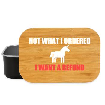 Nicht das, was ich bestellt habe, Unicorn-Rückerstattung - Lunch Box - Schwarz - Vorne