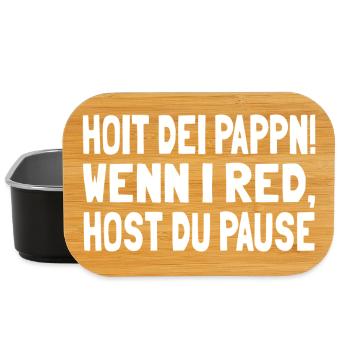 Hoit dei Pappn - Lunch Box - Schwarz - Vorne
