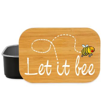 Biene Let it be - Lunch Box - Schwarz - Vorne