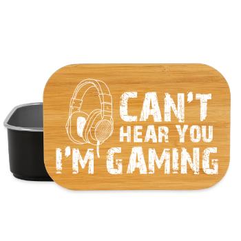 Can't Hear You I'm Gaming - Lunch Box - black - Front