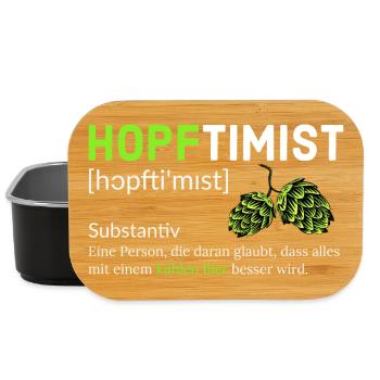 Hopftimist Bier Lustiger Spruch Humor - Lunch Box - Schwarz - Vorne