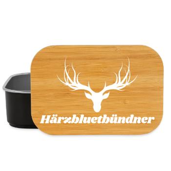 Härzbluetbündner, Stolzer Bündner aus Graubünden - Lunch Box - Schwarz - Vorne