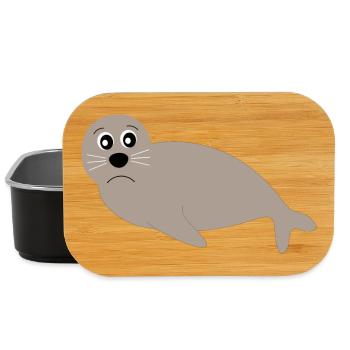 seal seals seal seals animals - Lunch Box - black - Front