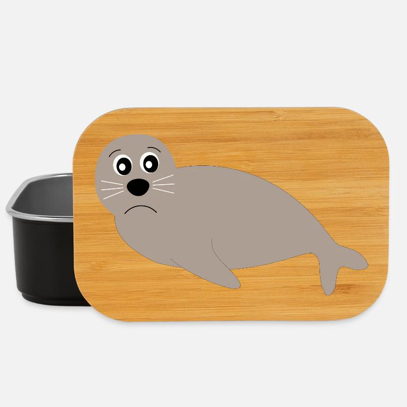 seal seals seal seals animals - Lunch Box - black