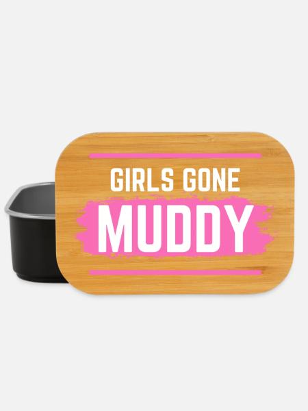 Muddy run shirt mud Matsch Lauf girl Team obstacle - Lunch Box - Schwarz
